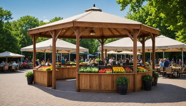 Marktstand pavillon: tischplatten für jeden außenbereich